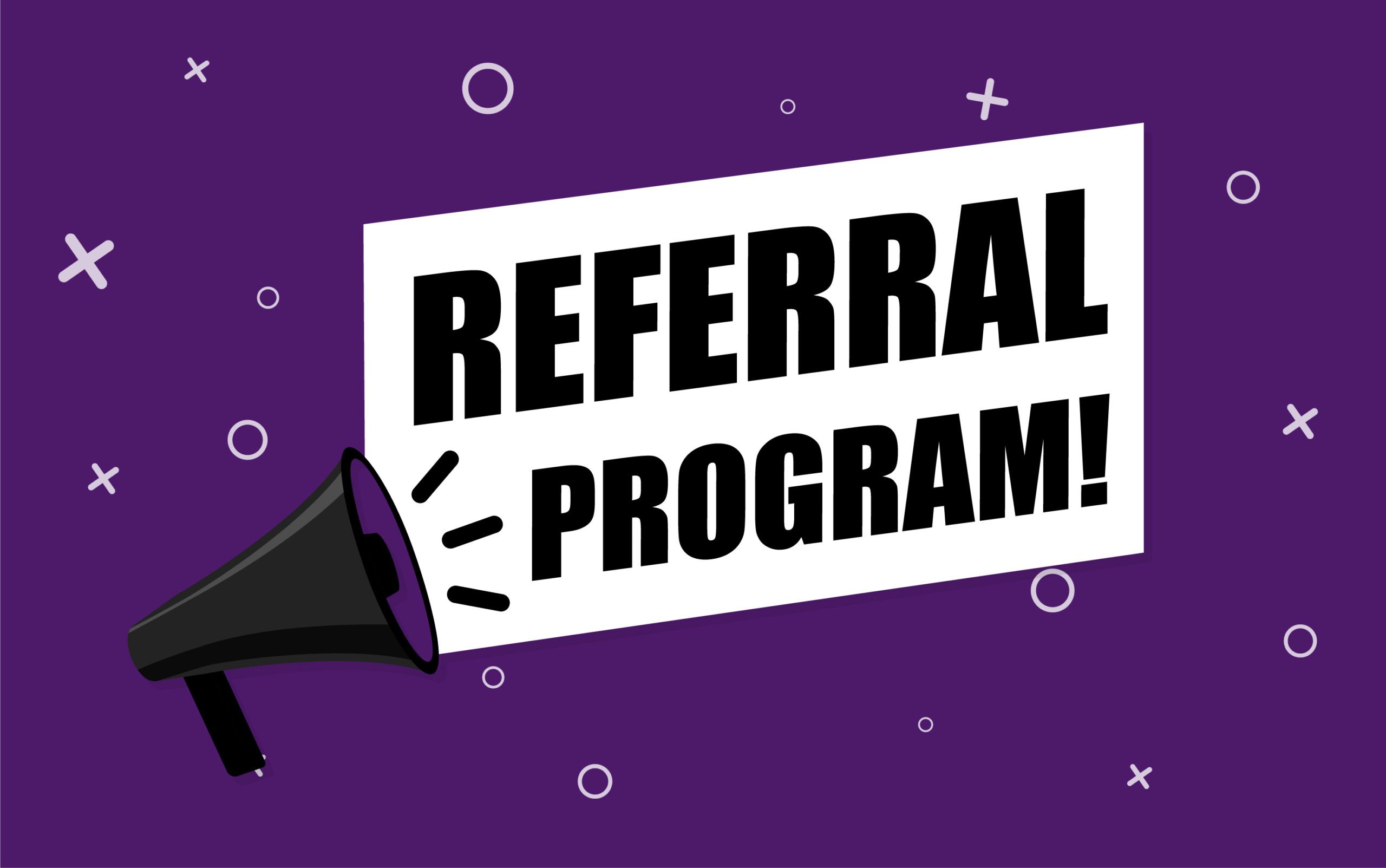 Megaphone announcing Referral Program